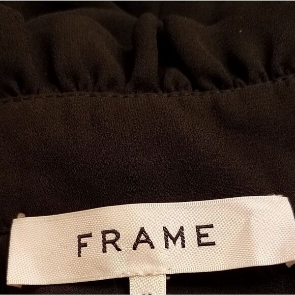 FRAME Ruffle Front Smocked Blouse - Picture 6 of 8